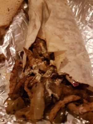 Shawarma roll at Veggiesaurus in The Hague