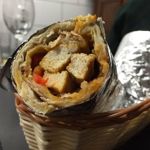 Spicy tofu rolls at Veggiesaurus in The Hague