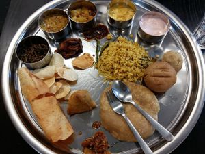 A special: thali. at Veggiesaurus in The Hague