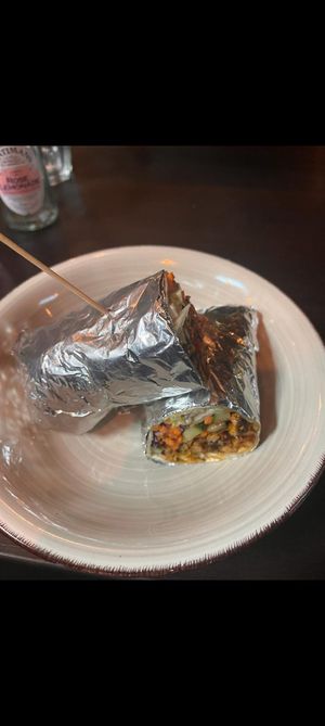 Vegan wrap at Veggiesaurus in The Hague