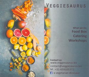 Veggiesaurus Business Card, May 2014. at Veggiesaurus in The Hague