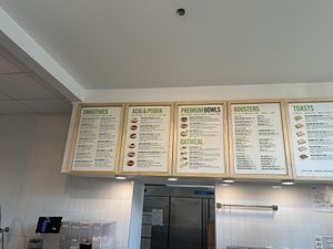 Menu board  at Pure Green - Dean Street in Brooklyn