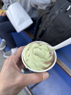 Mint - Chicolate soft serve  at BESTIES Vegan Paradise - The Market in Los Angeles