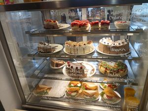 Cakes and sandwiches, some vegan at Nikolai Ice cream in Pohjois-karjala