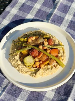 Hummus & Roasted Vegetable Marinade  at BLU - 블루서울 in Seoul