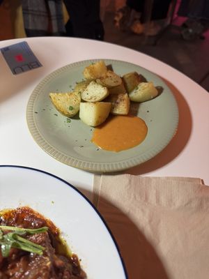 roasted potatoes and sriracha  at BLU - 블루서울 in Seoul
