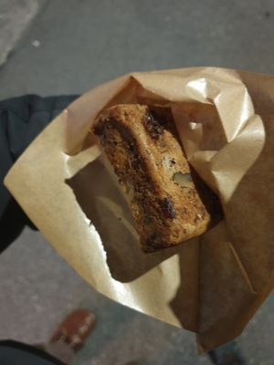 Gifted Banana bread for breakfast they said :) at BLU - 블루서울 in Seoul