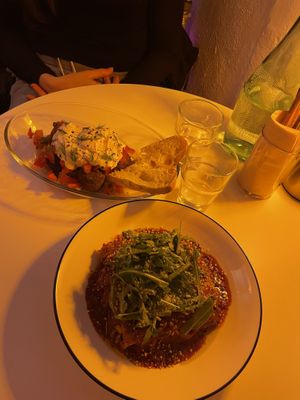 Lasagna and falafell  at BLU SEOUL - 블루서울 in Seoul