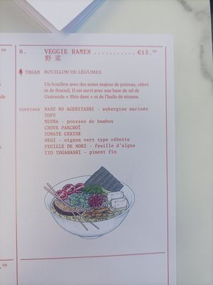 Menu at Komichi in Pays De La Loire