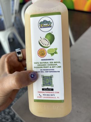 amazing sea moss juicee  at Vegan Tierra  in North Miami