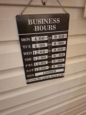 Hours at Sue's Thai Cafe in Panama City Beach