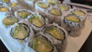Cucumber avocado sushi at Miya Sushi in Jacksonville