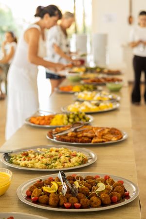 breakfast&dinner buffet at Hotel Korinjak in Veli Iz