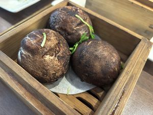 Mushroom sweet potato bao  at LITE DIM SUM in Kaohsiung