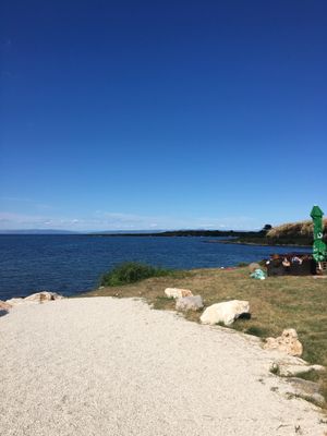 The local beach. at Pension Cherry Blossom in Liznjan