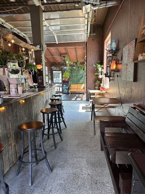 part of inside, lots of space  at Just Be Kava x Coffee  in Asheville