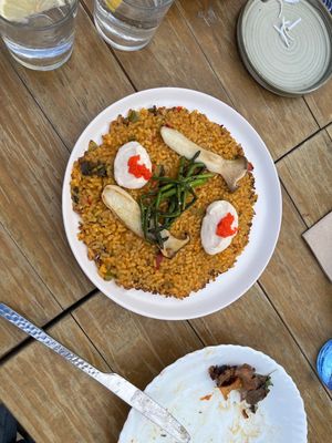 Socarrat , setas  at Terralma Cocina Viva in Madrid