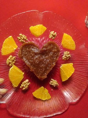 Day 1 dessert - fig heart at Moosmuehle in Hefenhofen