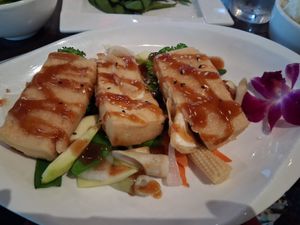 Tofu Steak at Akashi in Houston