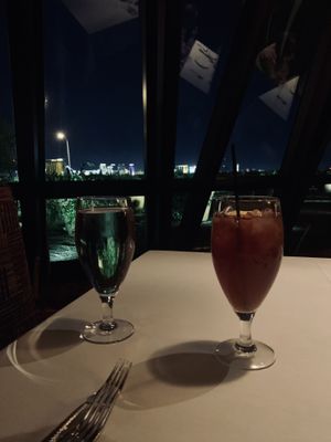 Looking at the Strip  at Panevino in Las Vegas