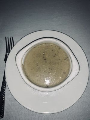 Mushroom cream soup at Panevino in Las Vegas