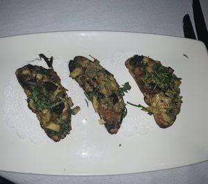 Eggplant-Artichoke Bruschettone  at Panevino in Las Vegas