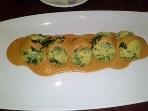 spinach and ricotta gnocchi at Panevino in Las Vegas