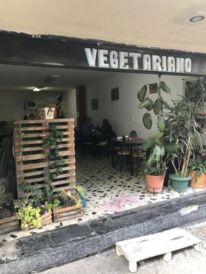 Front door at Comedor Vegetariano in Mexico City