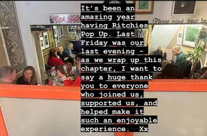 Sad to hear Ritchie's had to close again at Ritchie's Pop Up in East Molesey