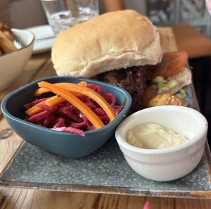 Mushroom burger   at Hideaway @ The House of Food ltd in Bridlington