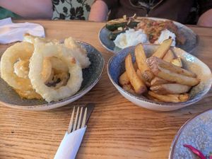 Onion Rings and Triple-Cooked Chips at Hideaway @ The House of Food ltd in Bridlington