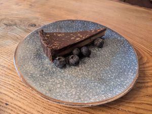 Vegan Trillionaire Slice at Hideaway @ The House of Food ltd in Bridlington
