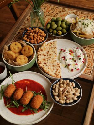 Fully vegetarian menu with many vegan options  at Peaches in Leamington Spa