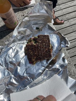 Toasted rye bread sandwich  at Wulff & Konstali - Nordhavn in København