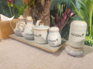 Condiments at Ngon Vegan Bistro & Cafe in Can Tho