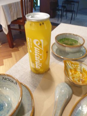 Mango smoothie juice at Ngon Vegan Bistro & Cafe in Can Tho