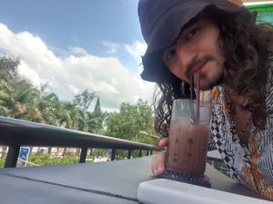 cacao nut milk 9/10  fire 🔥🔥 at Ngon Vegan Bistro & Cafe in Can Tho