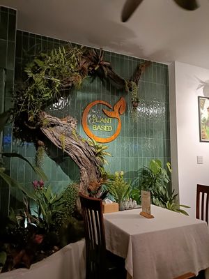 The wall at Ngon Vegan Bistro & Cafe in Can Tho