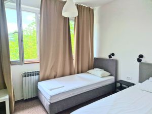 Twin room at Dharma Hostels in Rijeka