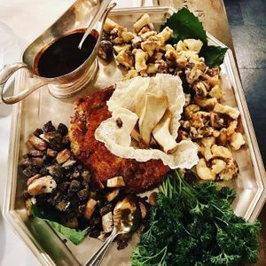 Homegrown mushroom platter at Hotel Nicolay in Zeltingen-rachtig