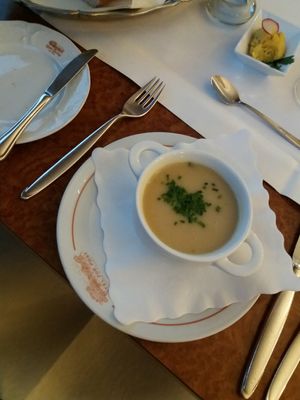 Brokkolicremesuppe at Hotel Nicolay in Zeltingen-rachtig