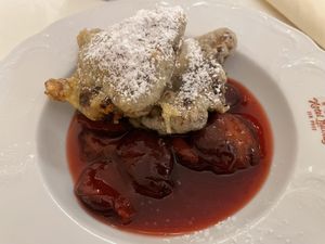 French toast on prunes  at Hotel Nicolay in Zeltingen-rachtig