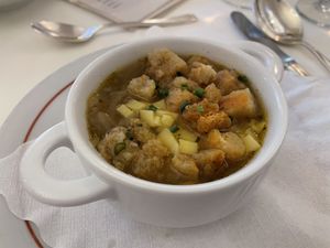 Onion soup  at Hotel Nicolay in Zeltingen-rachtig