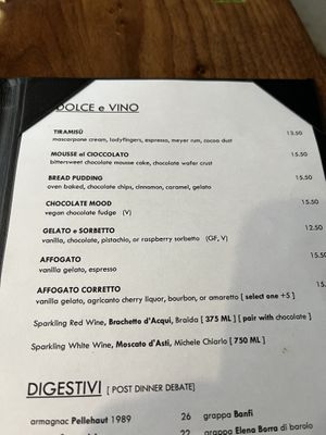 Two vegan dessert options.  at Zingari Steakhouse & Pasta Bar in San Francisco