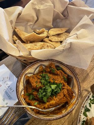 Muhammara*
Roasted red pepper and walnut dip  at Levant in Petaluma