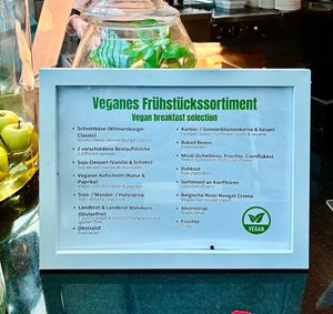 Vegan menu options  at Spagos Restaurant in Berlin
