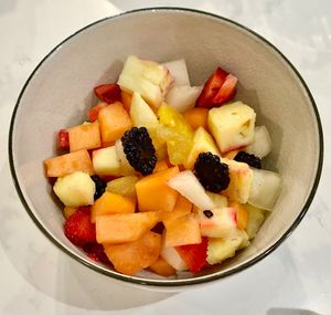 Fruit salad  at The Restaurant @ Radisson Blu Hotel, Prague in Prague
