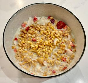 Strawberry granola at The Restaurant @ Radisson Blu Hotel, Prague in Prague