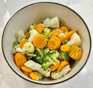 Steamed vegetable medley at The Restaurant @ Radisson Blu Hotel, Prague in Prague