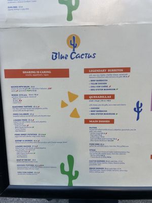 Menu  at Blue Cactus Cocktails & Tapas | Elektrownia Powiśle in Województwo Mazowieckie